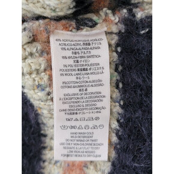 Free People Striped Alpaca/Wool Blend Oversized Tunic Sweater Women's SM - Picture 6 of 7